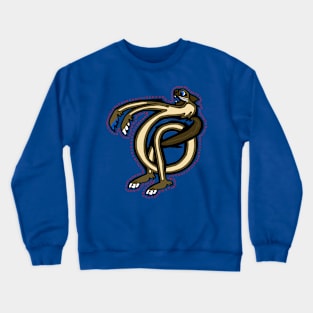 Blue Pigment Paw Ragdoll Cat Letter T Crewneck Sweatshirt